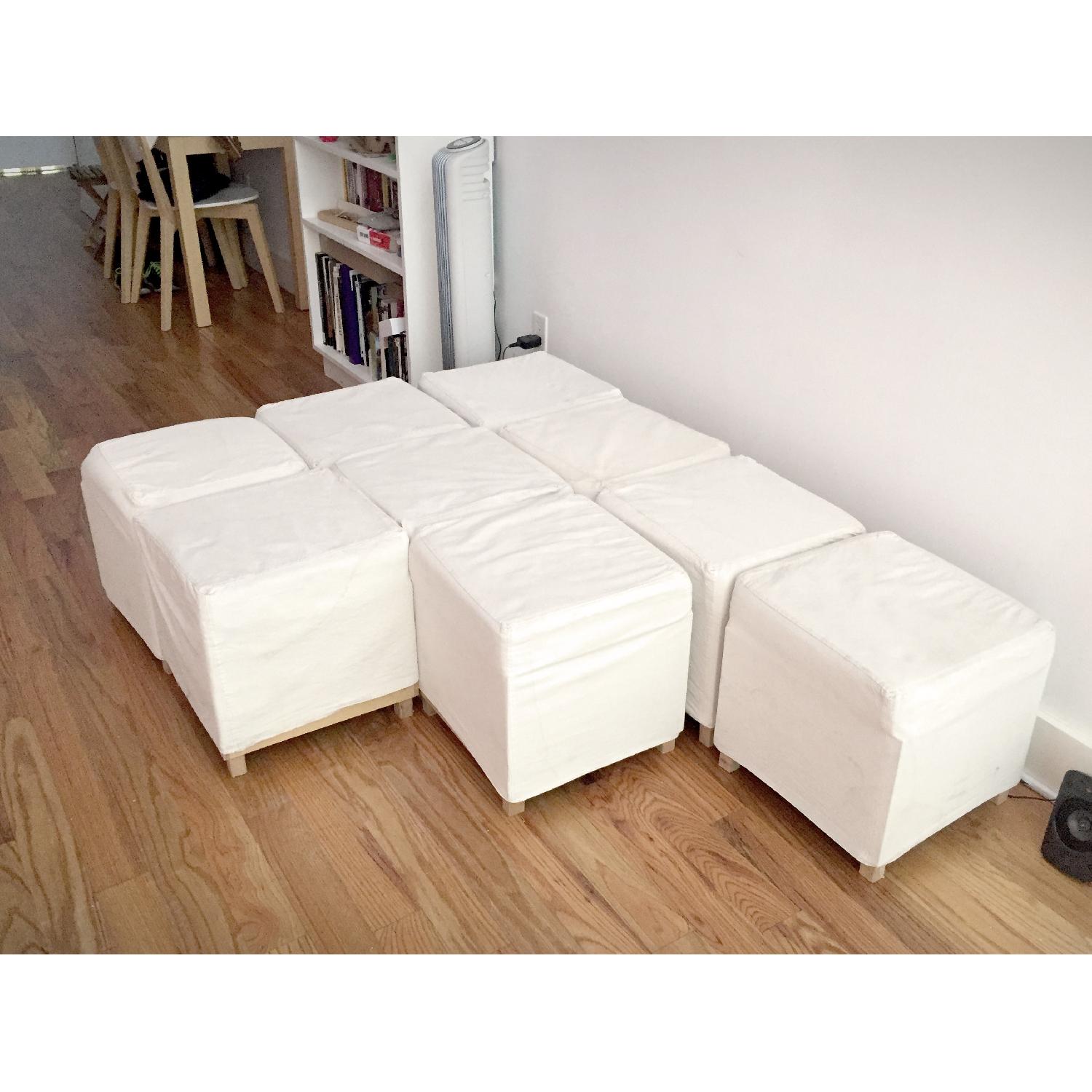 Ikea White Ottoman - image-2