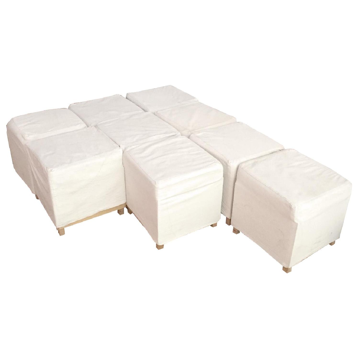 Ikea White Ottoman - image-6