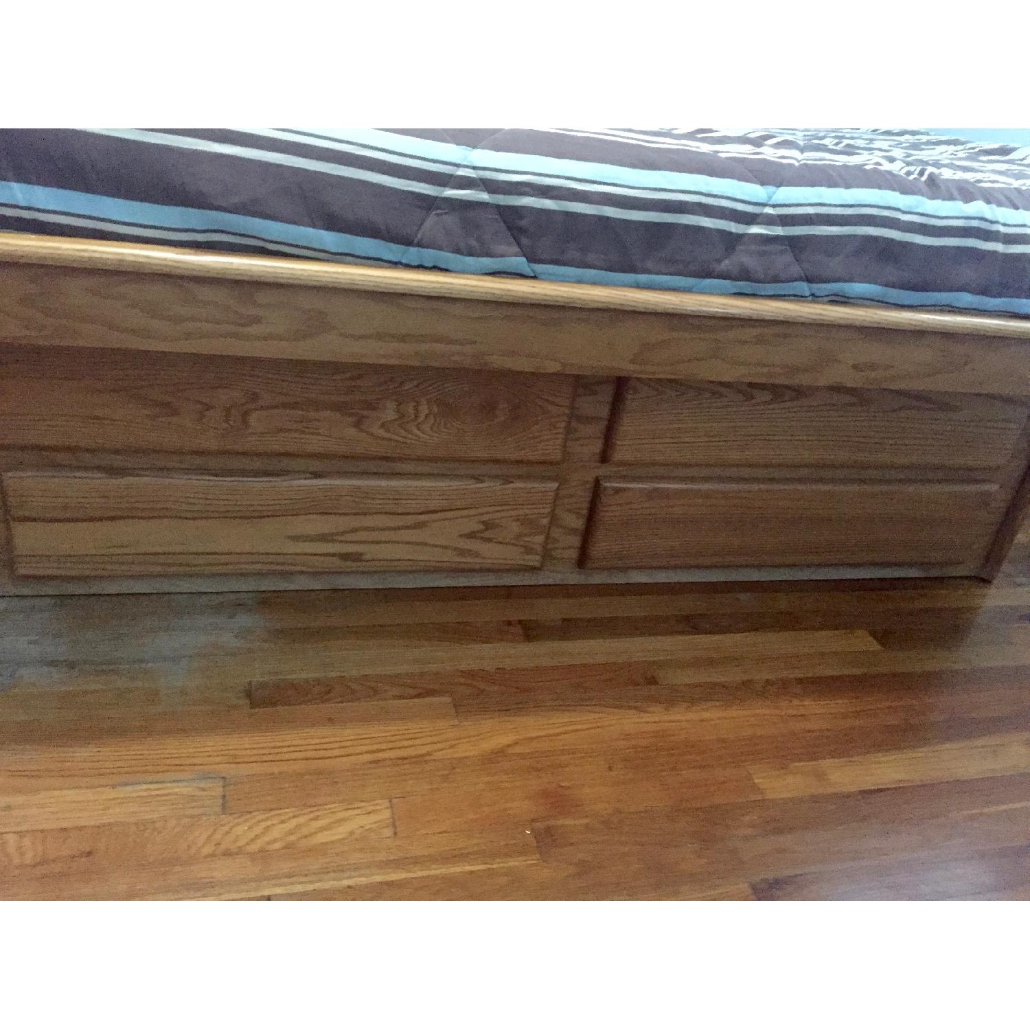 Full Size Platform Bed w/ Bookshelf Headboard - image-10