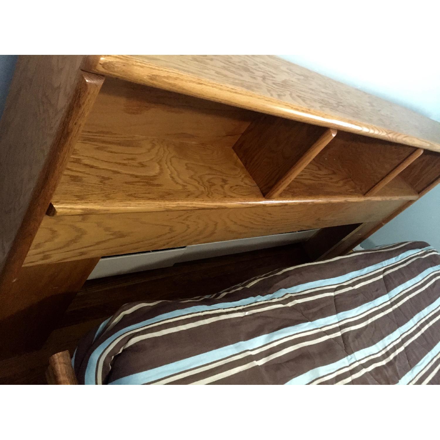 Full Size Platform Bed w/ Bookshelf Headboard - image-11