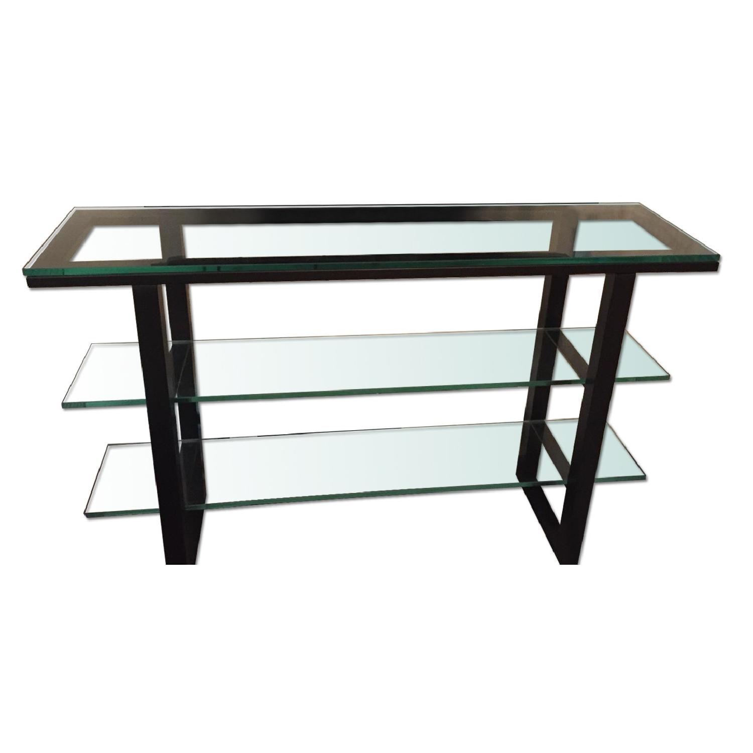 Glass TV Table AptDeco