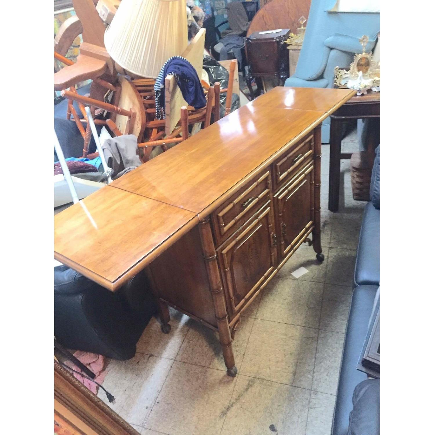 Aloha Furniture Drop Side Server/Cabinet/Bar Cart - image-2