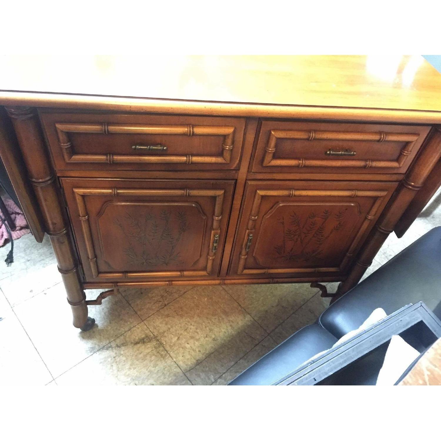 Aloha Furniture Drop Side Server/Cabinet/Bar Cart - image-4