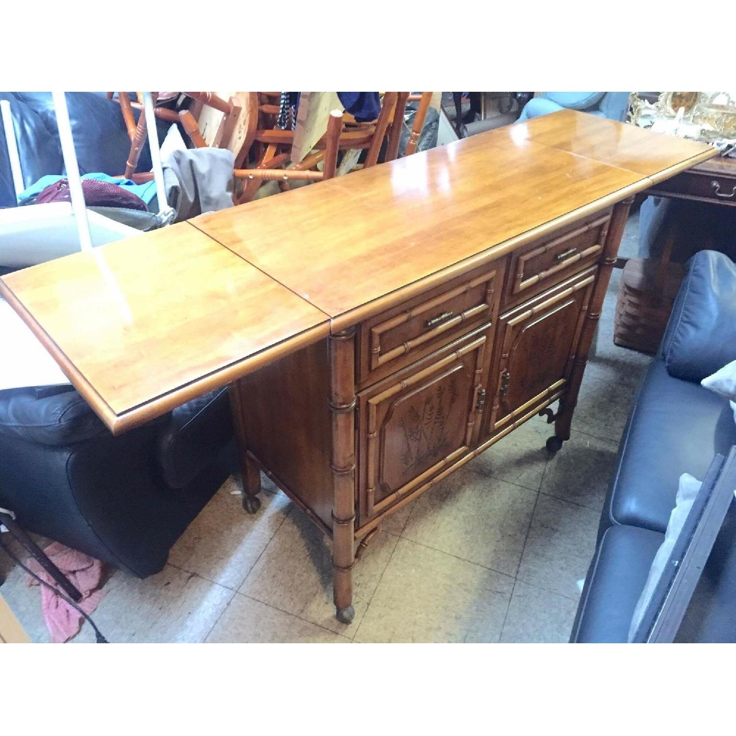 Aloha Furniture Drop Side Server/Cabinet/Bar Cart - image-20