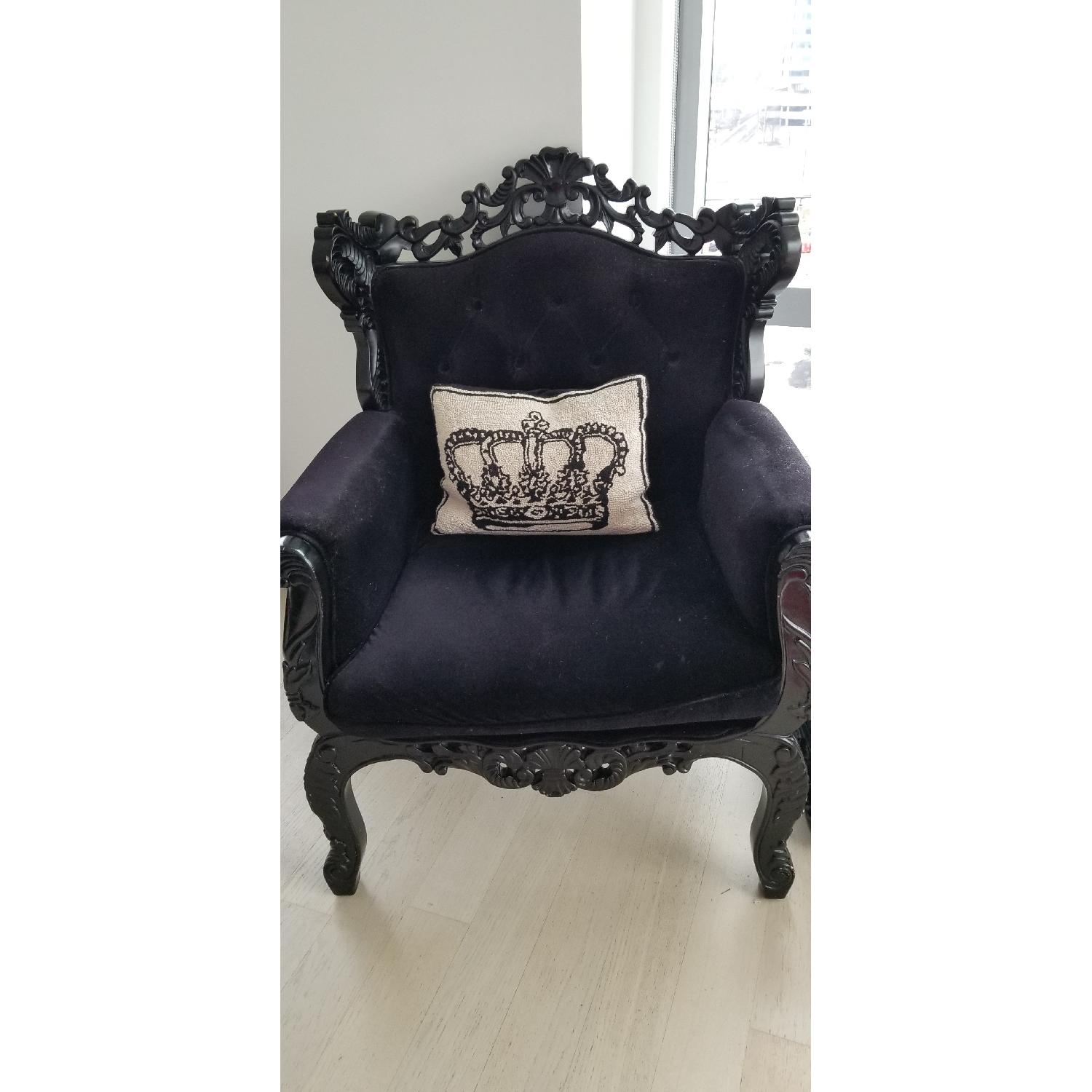Modani Royal Black Throne Chair - image-1