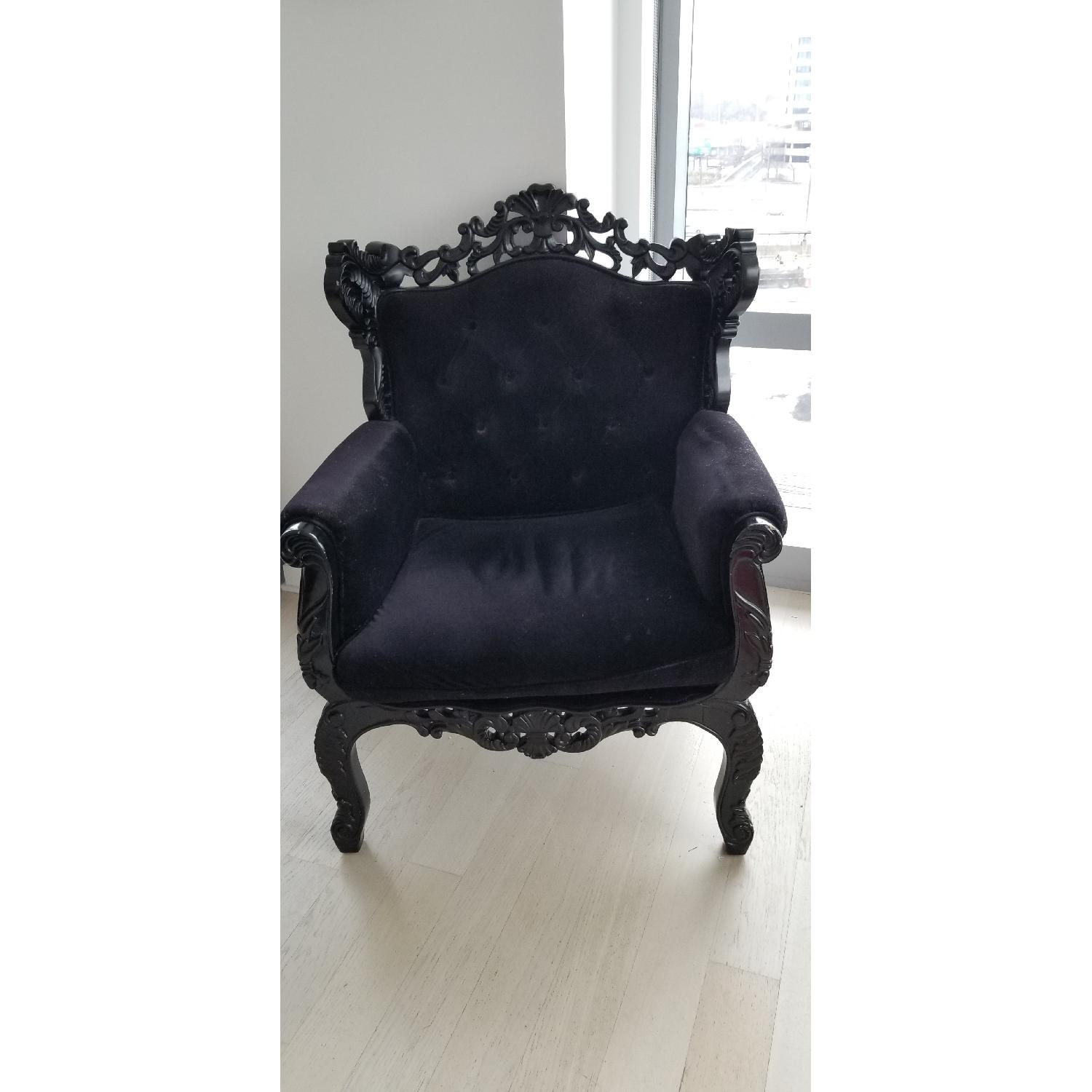 Modani Royal Black Throne Chair - image-2
