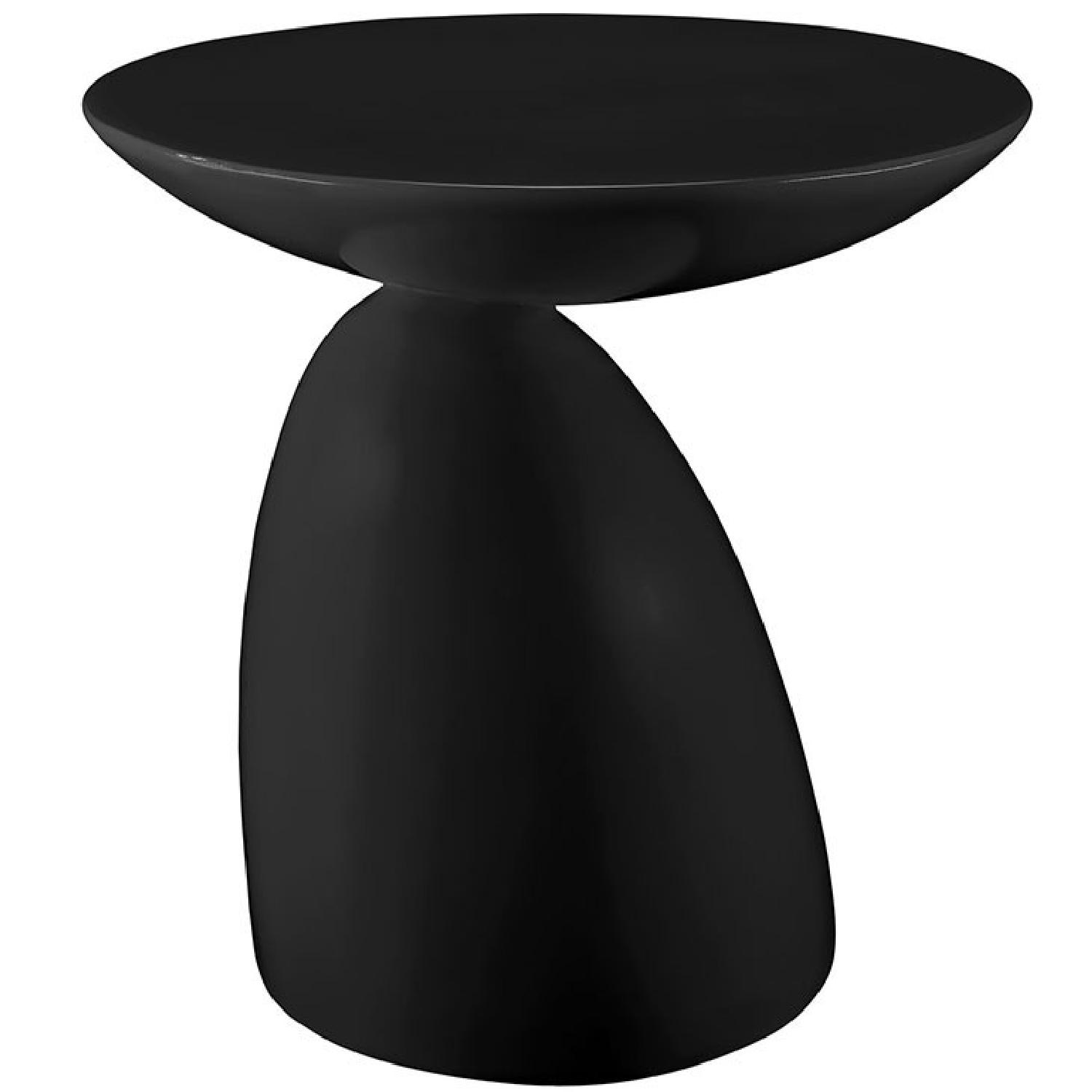 Manhattan Home Design Fiberglass Side Table in Black - image-1