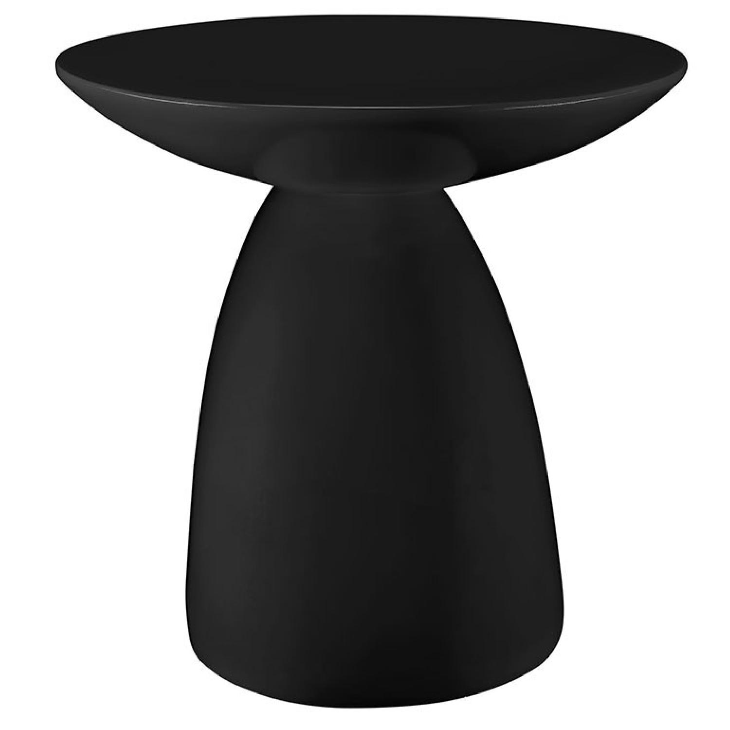 Manhattan Home Design Fiberglass Side Table in Black - image-3