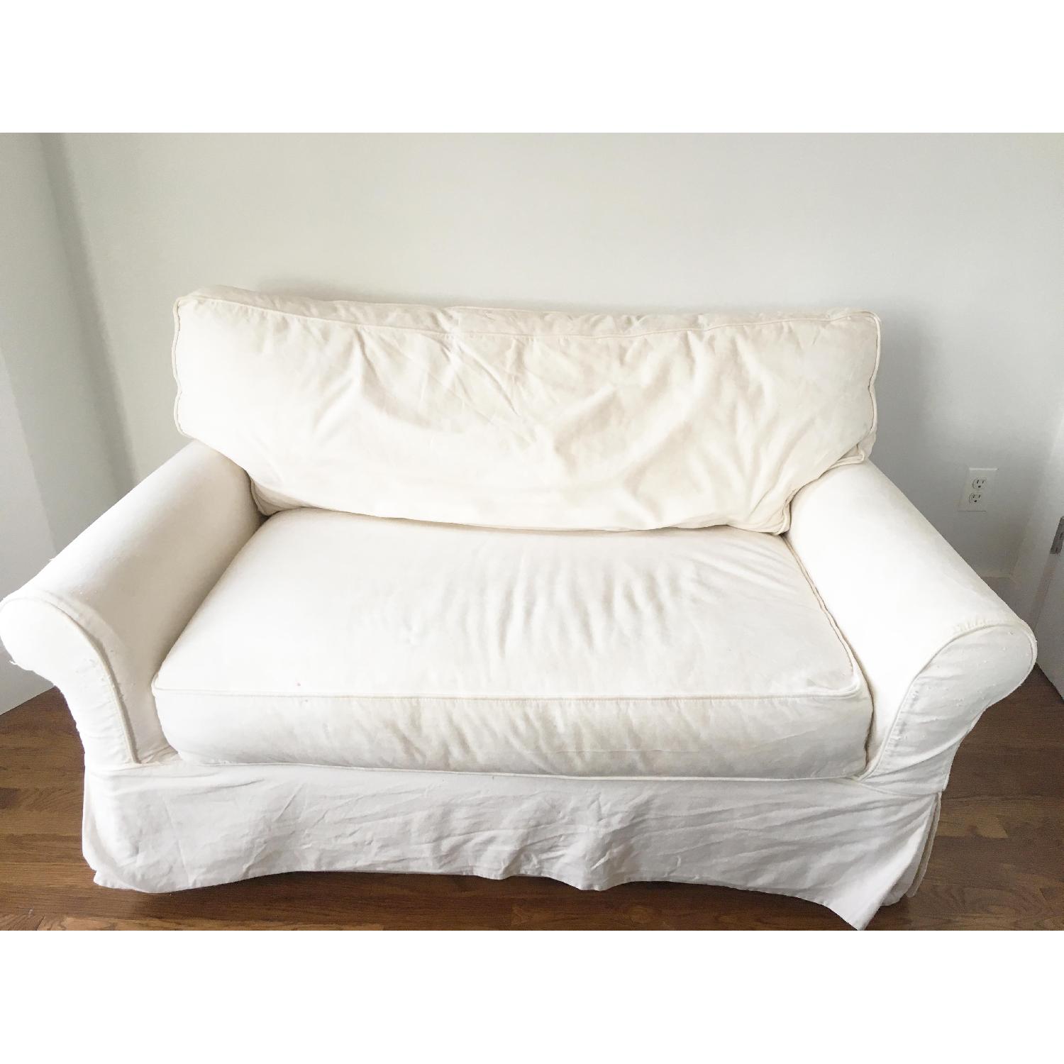 Pottery Barn Comfort Roll Arm Loveseat - image-1