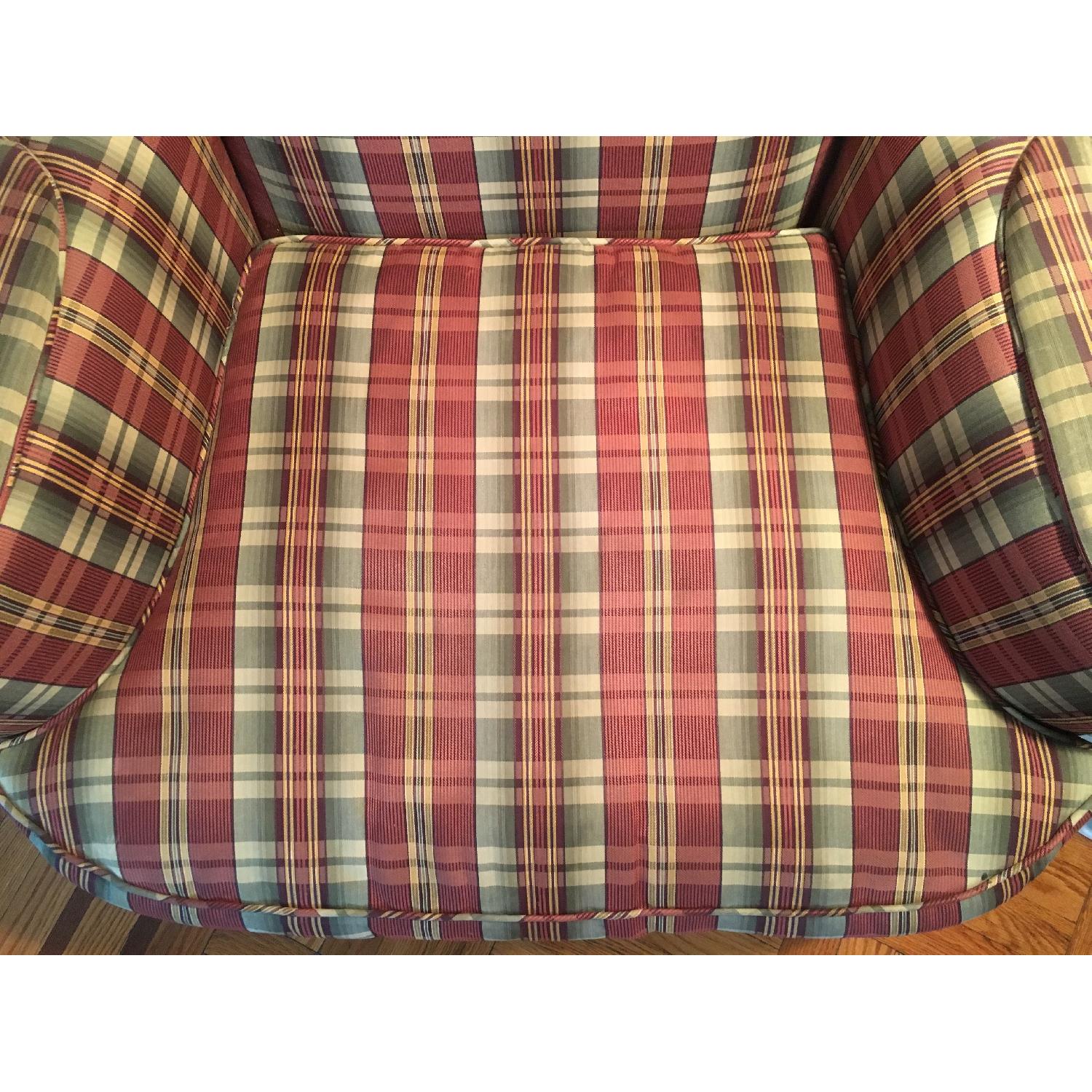 Vintage Queen Anne Antique Wingback Chair - image-7