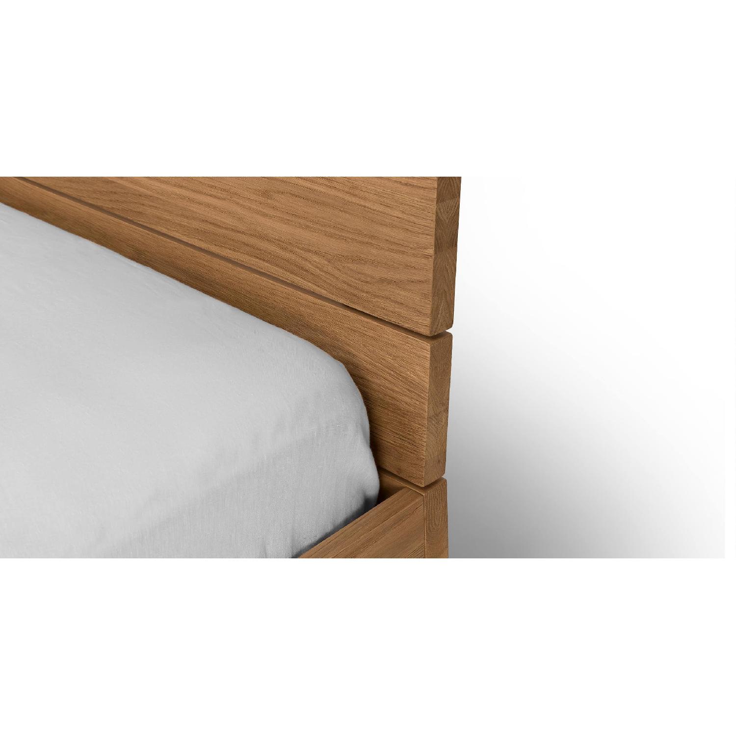 Article Solid Oak Steel Mid Century Full Size Bed - image-1