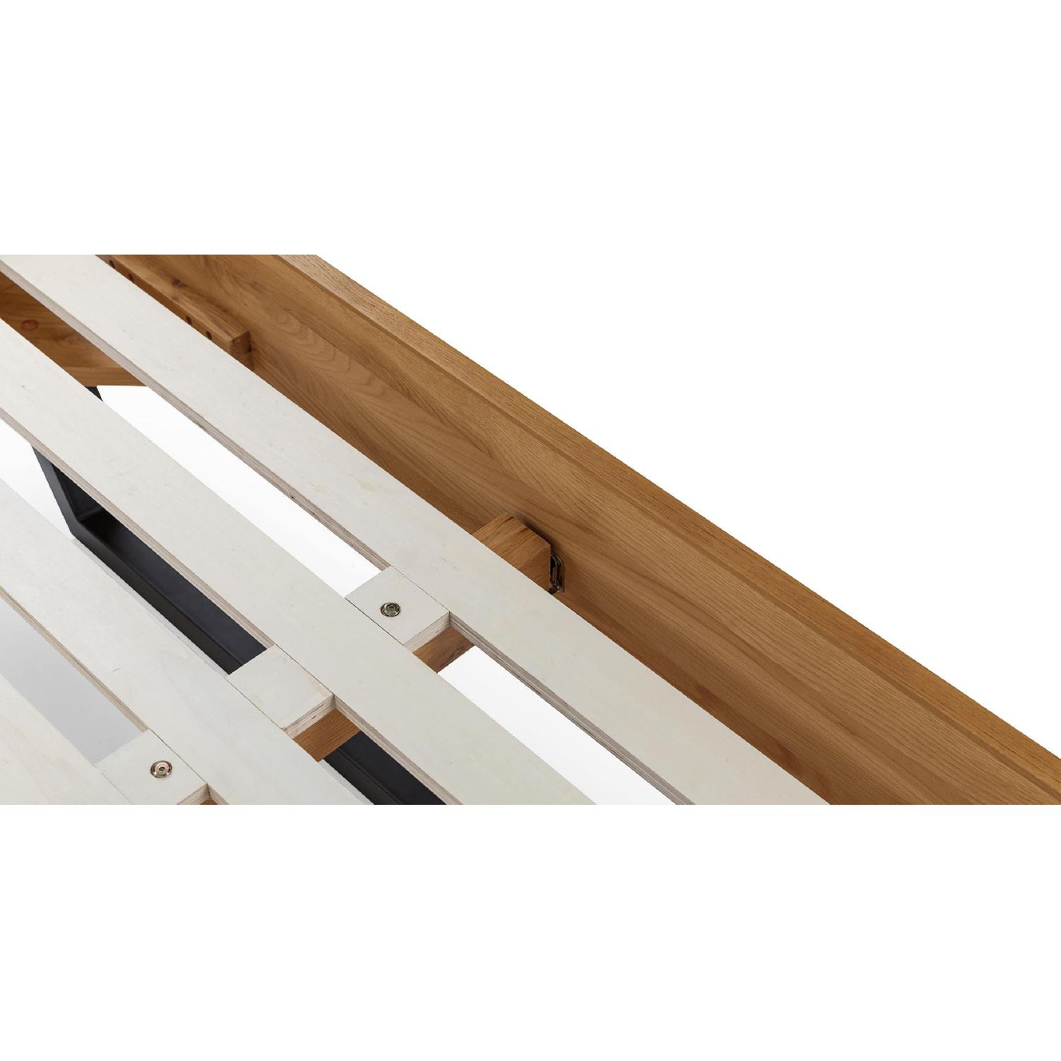 Article Solid Oak Steel Mid Century Full Size Bed - image-2