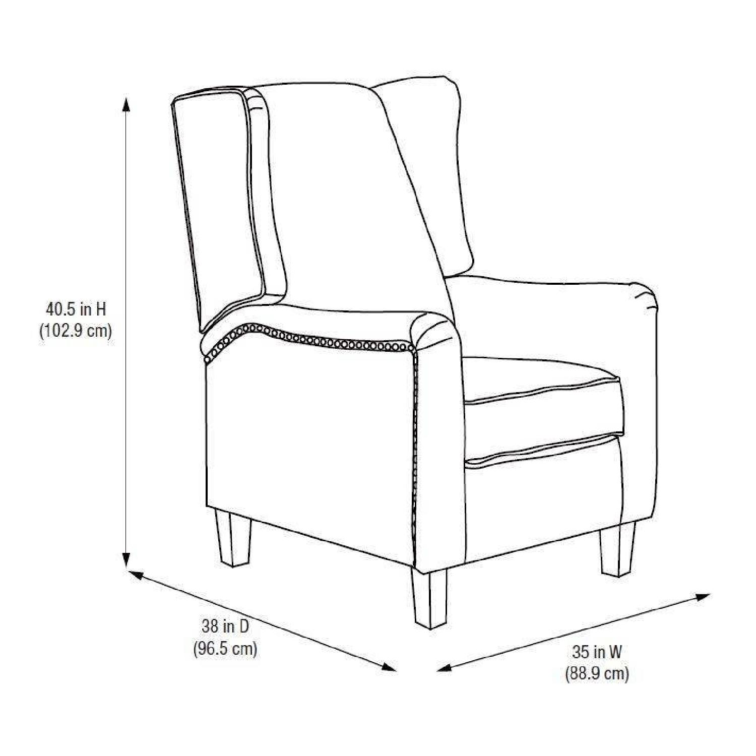 Better Homes and Gardens Grayson Wingback Pushback Recliner - image-8