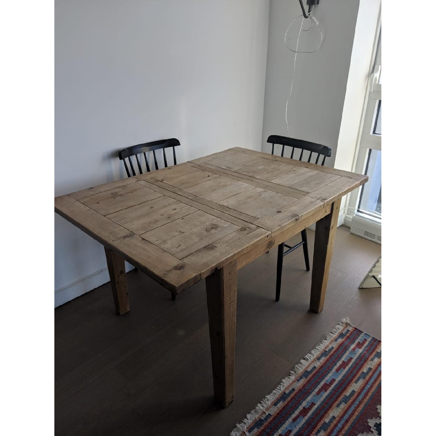 Restoration Hardware Salvaged Wood Extendable Dining Table - image-1