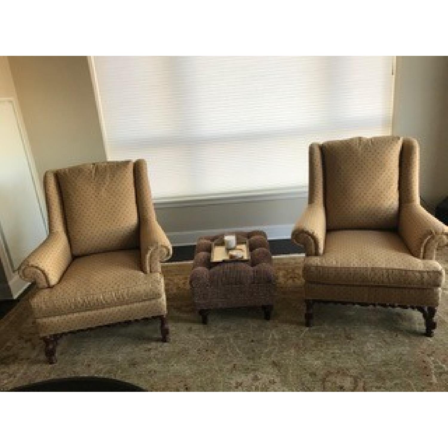 Replica Jacobean Lounge Armchairs AptDeco
