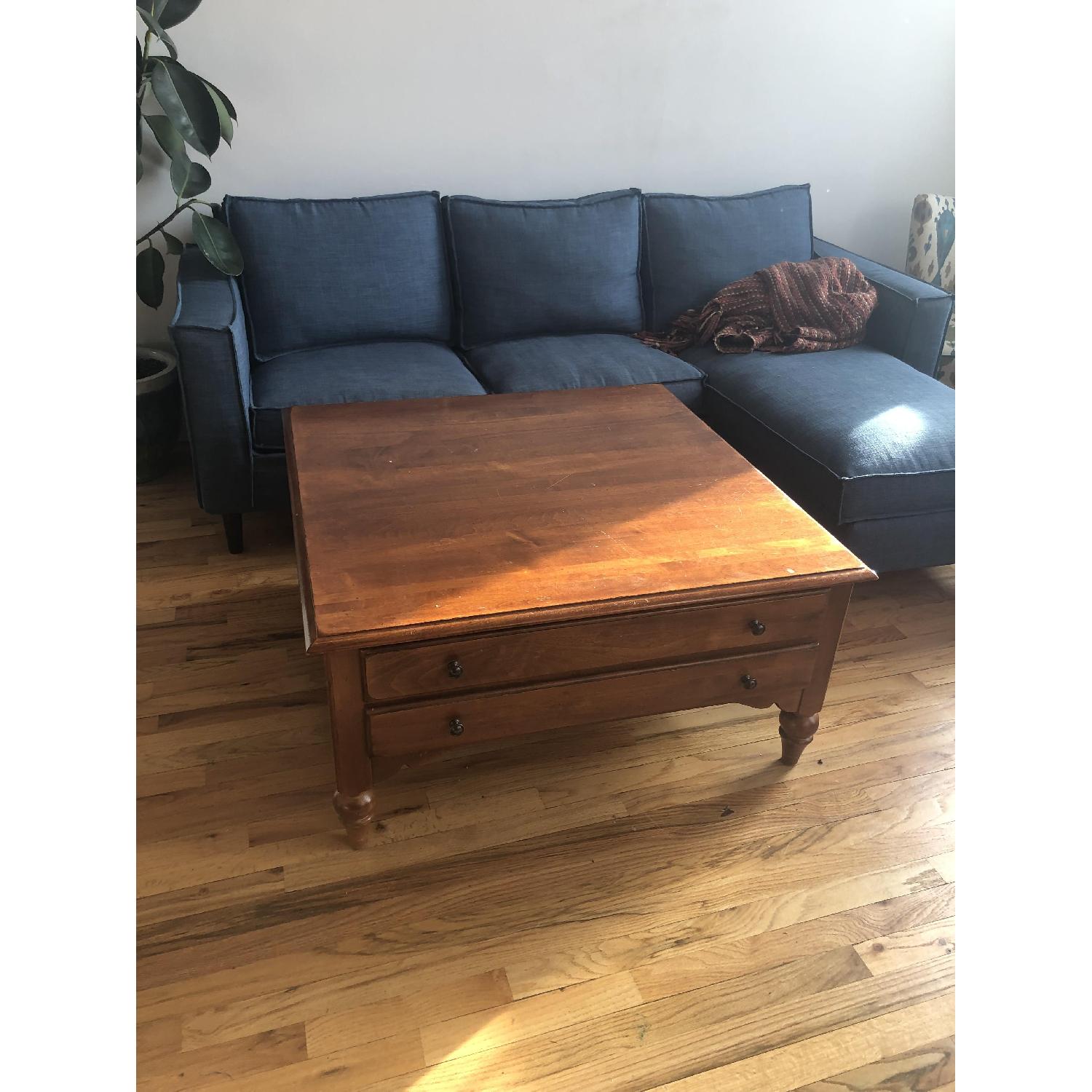 Ethan Allen Vintage Maple Wood Coffee Table - image-1