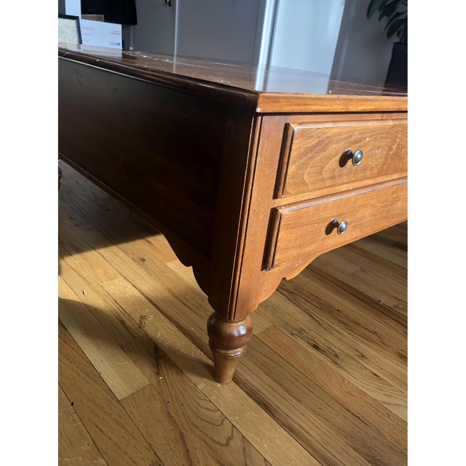 Ethan Allen Vintage Maple Wood Coffee Table - image-3