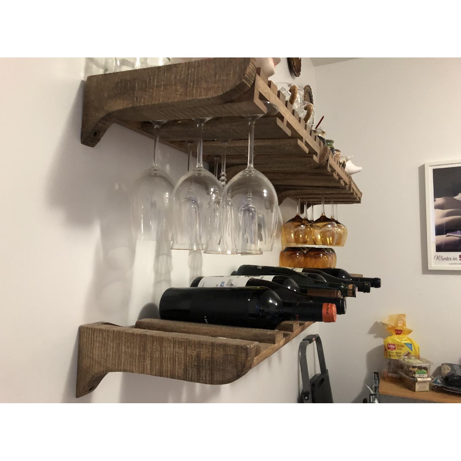 Floating Wine Glass & Bottle Shelves AptDeco