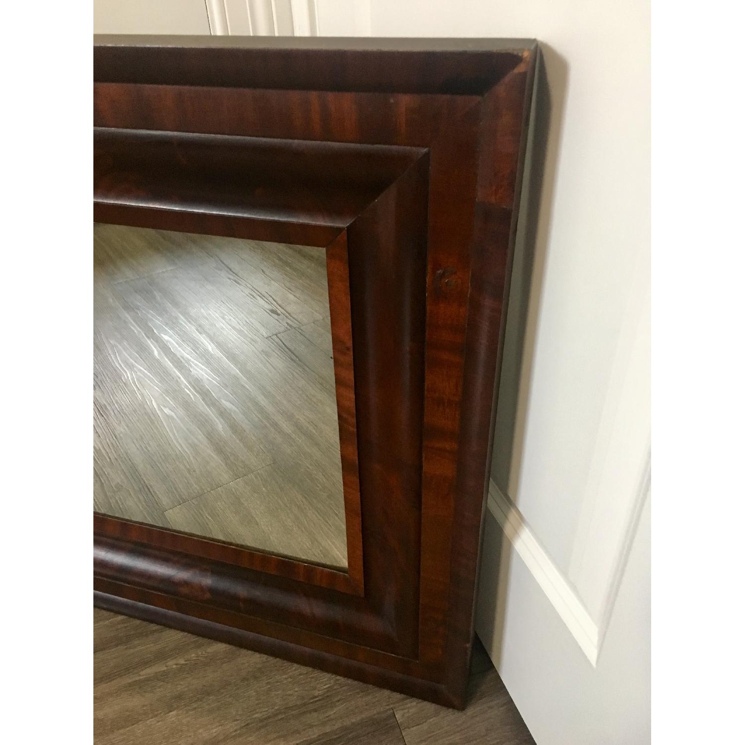 Wall Mirror w/ Dark Beveled Wood Frame - image-3