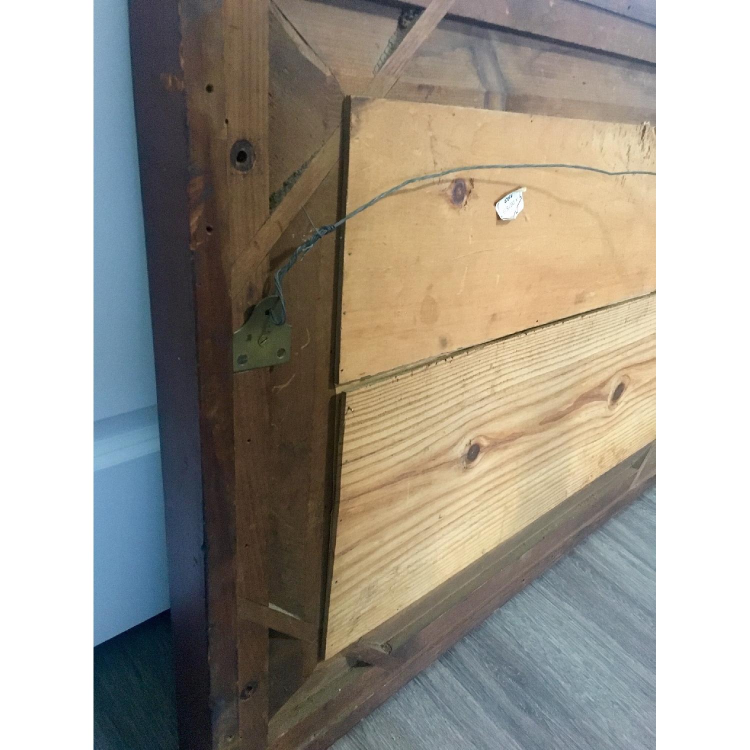 Wall Mirror w/ Dark Beveled Wood Frame - image-6