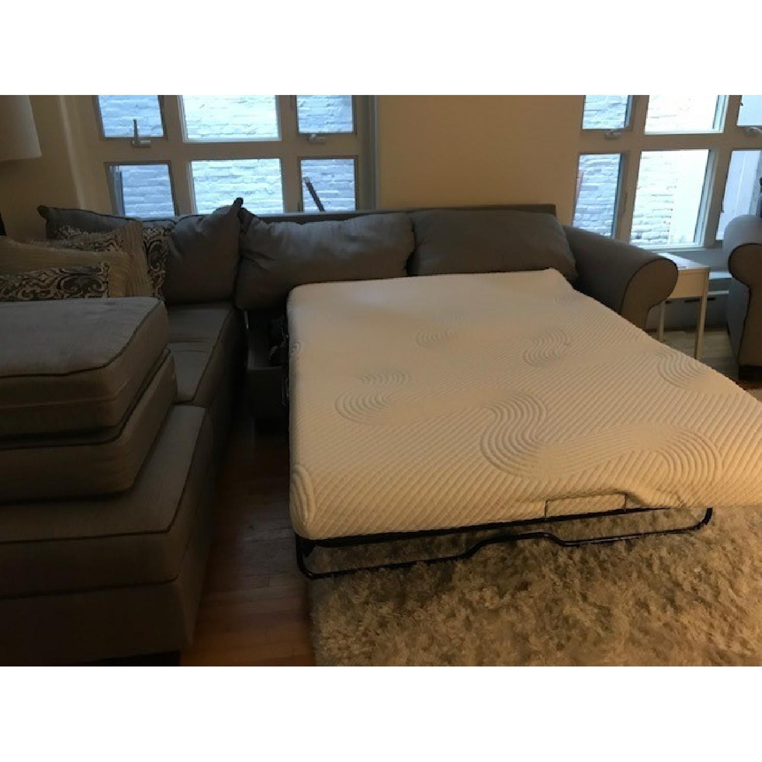 Bob's Ashton Sleeper Sectional w/ Storage Ottoman + Armchair - image-4