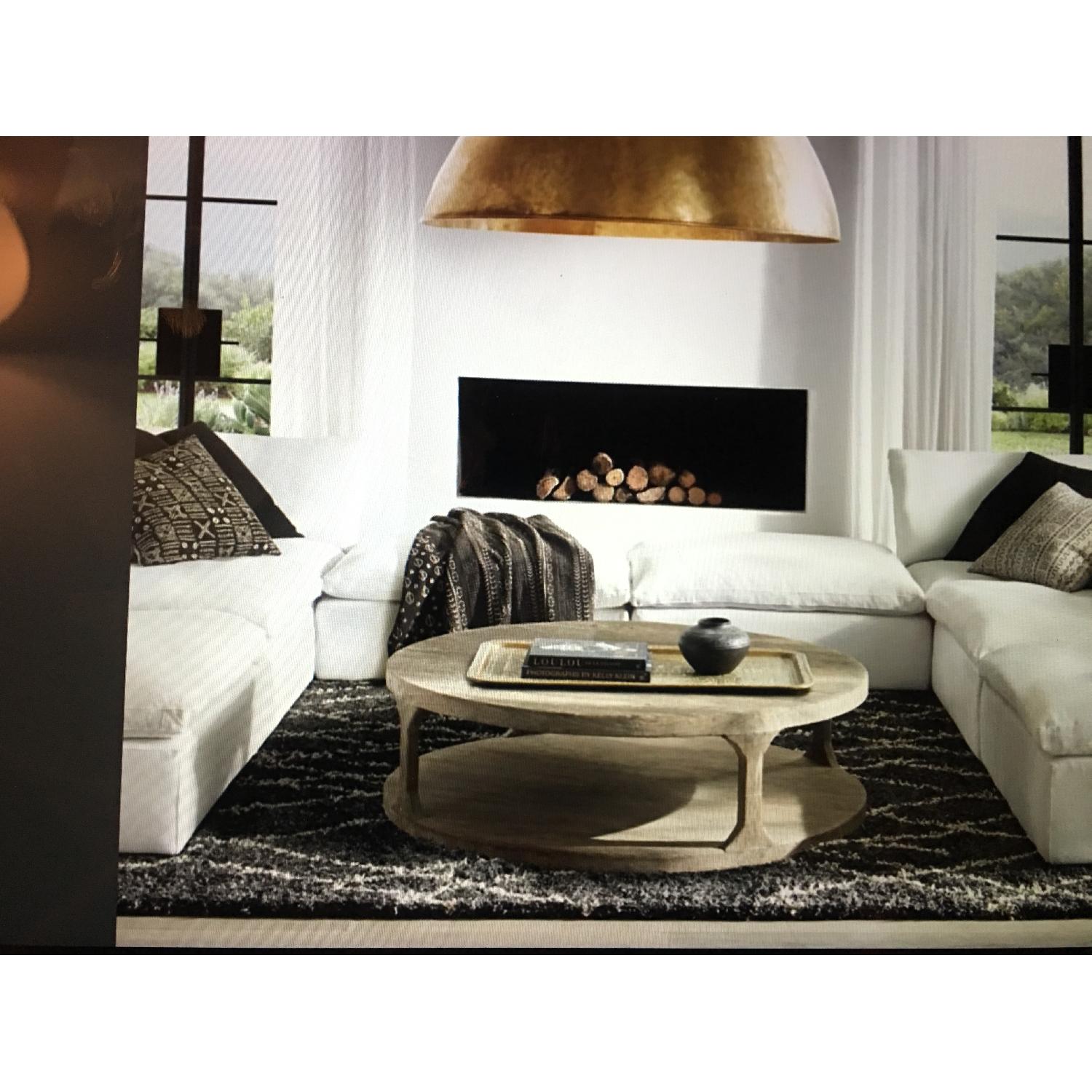 Restoration Hardware Martens Round Coffee Table - image-1