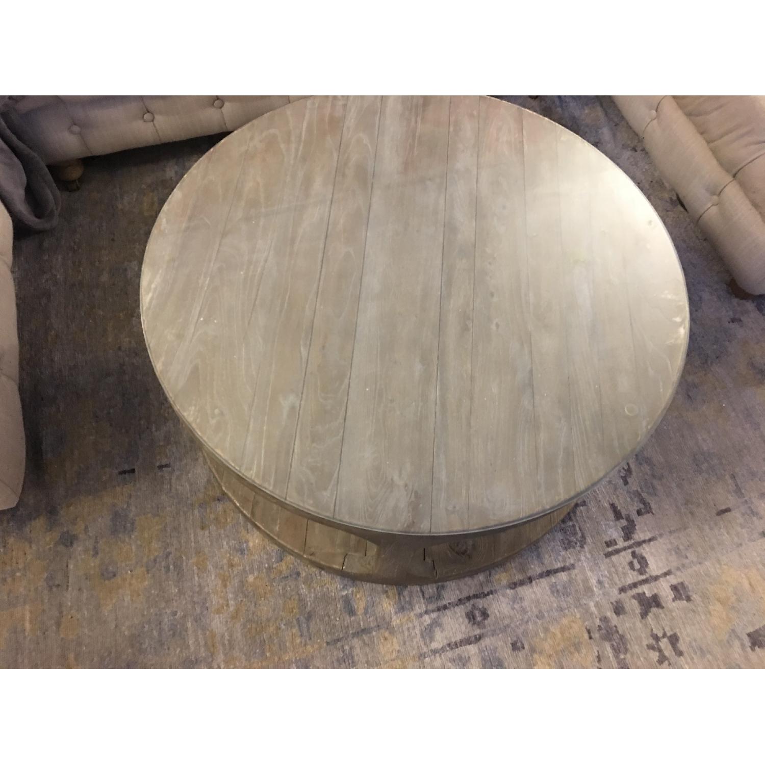 Restoration Hardware Martens Round Coffee Table AptDeco