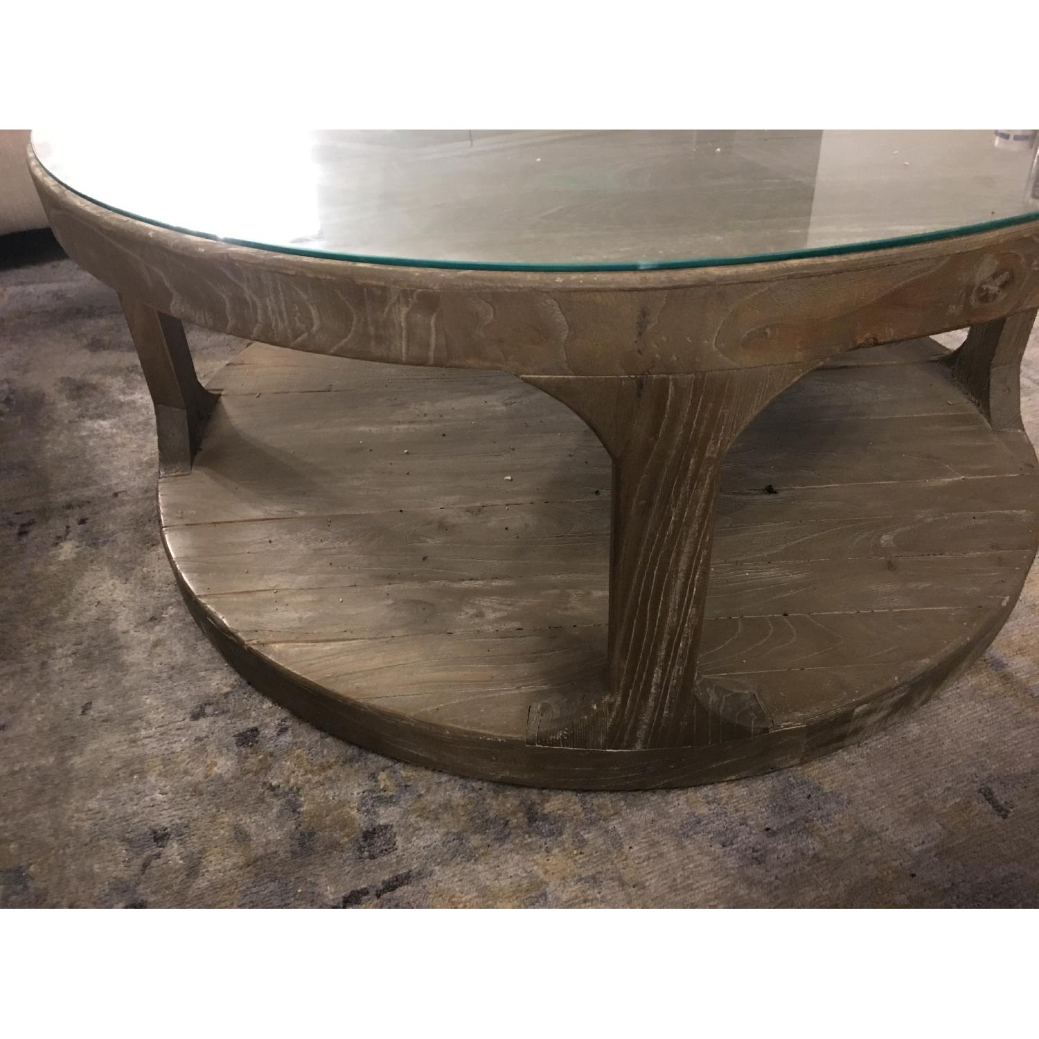 Restoration Hardware Martens Round Coffee Table AptDeco