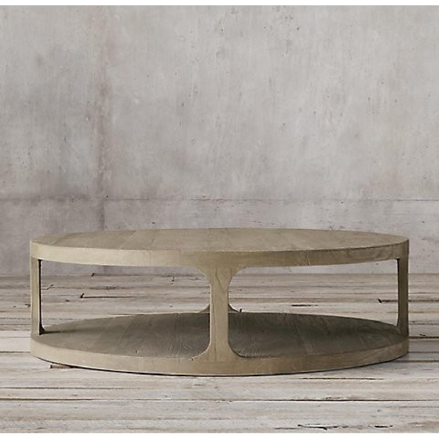 Restoration Hardware Martens Round Coffee Table - image-7