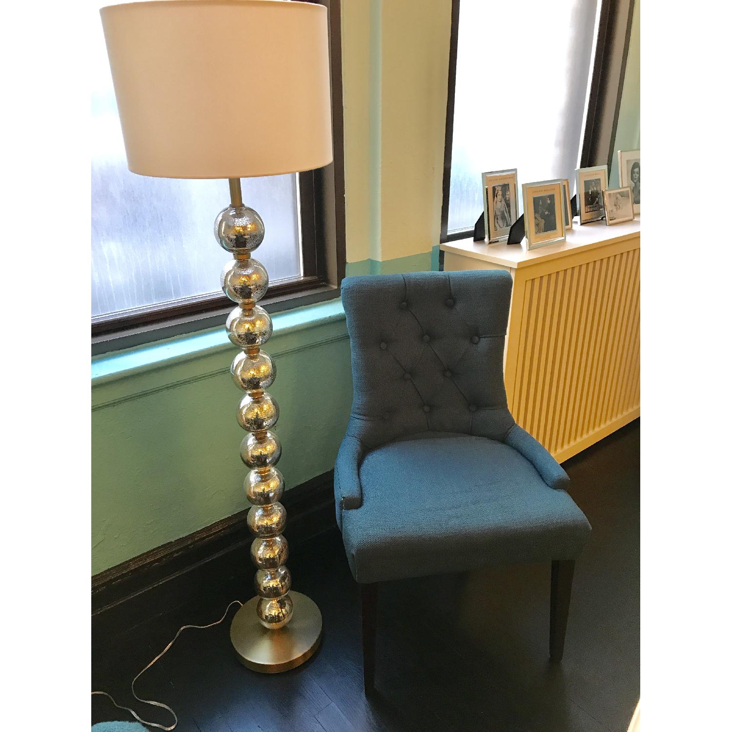 Mercury Glass Ball Floor Lamp - image-1