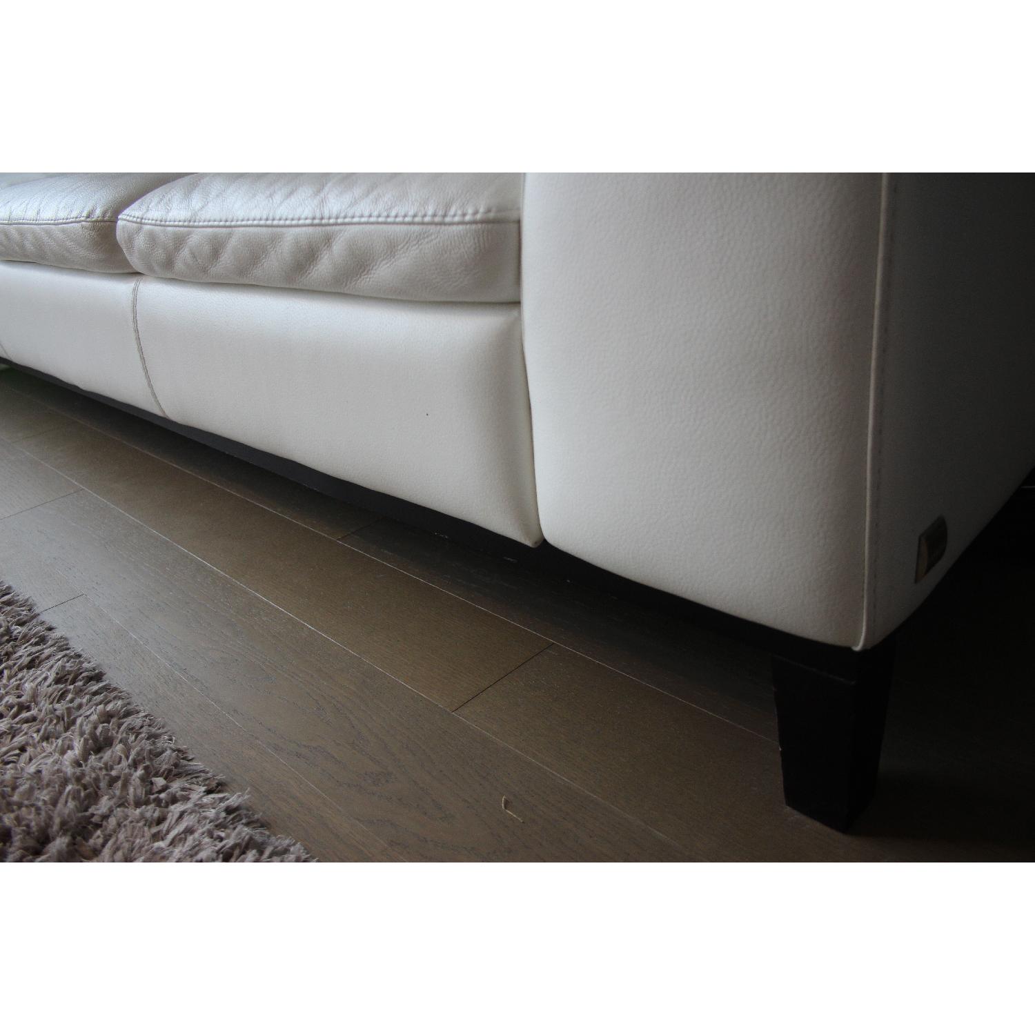 Calia Italia White Leather Sofa - image-5