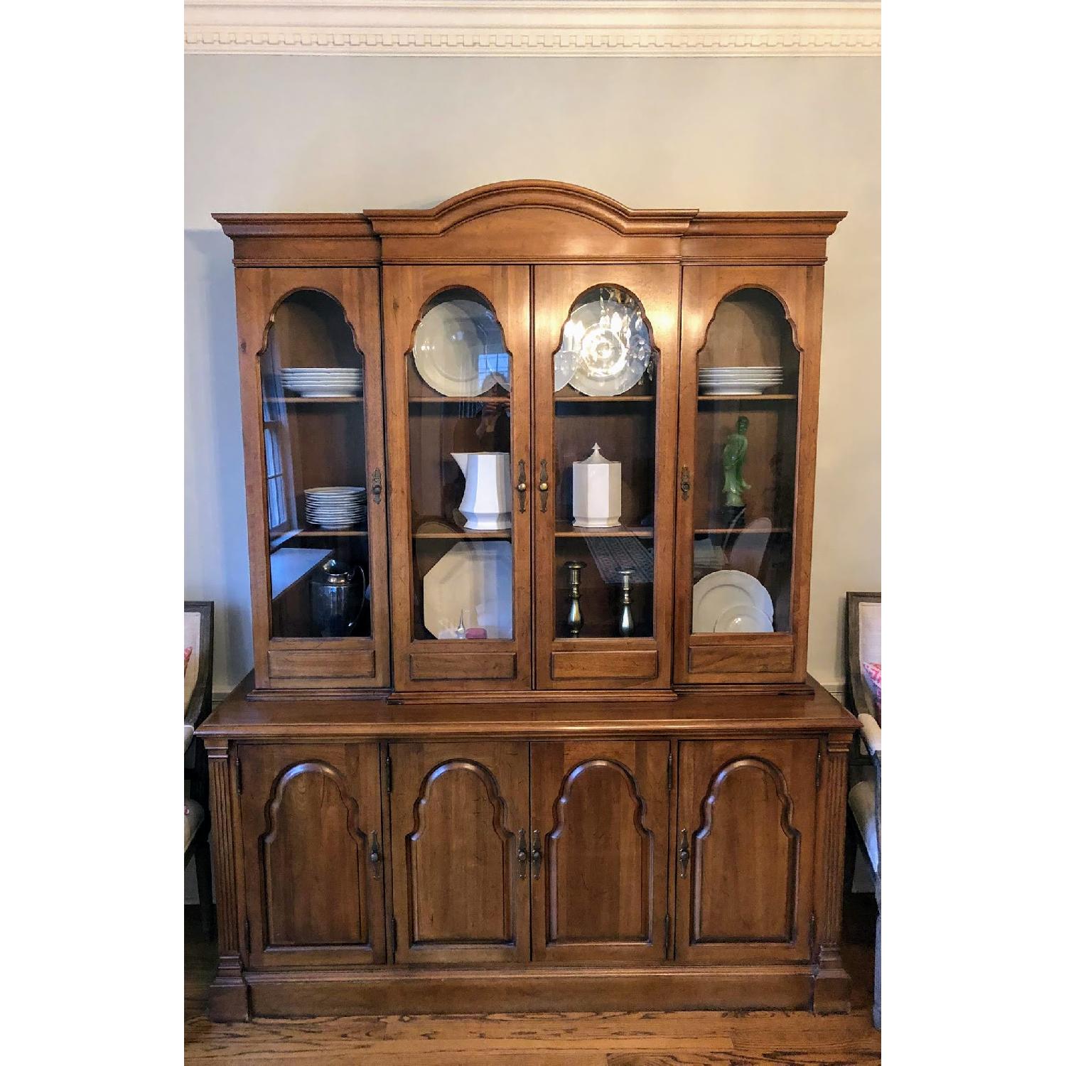 Davis Cabinet Company Walnut Dining Room China Cabinet - image-3