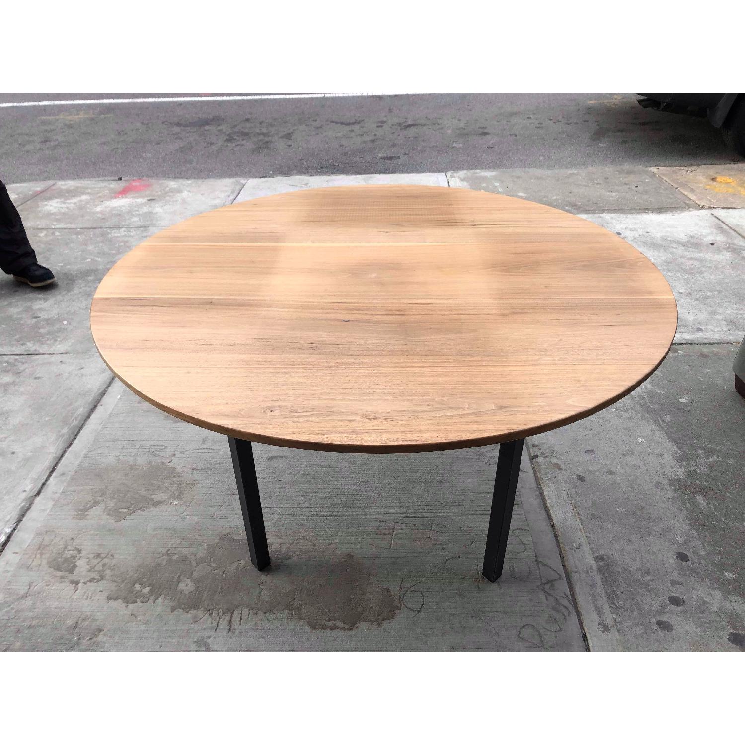 Modern Round Dining Table w/ Metal Legs - image-3