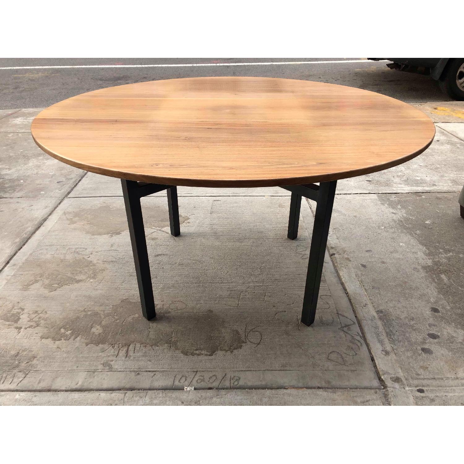 Modern Round Dining Table w/ Metal Legs - image-8