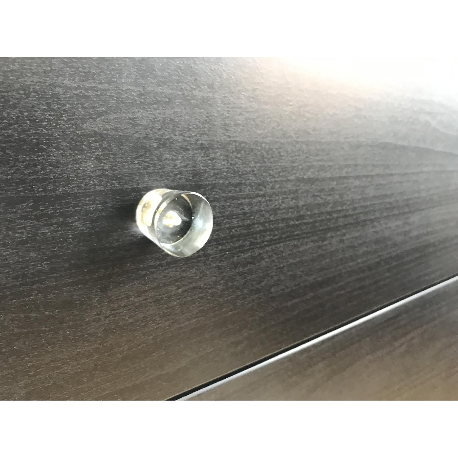 Ikea Koppang Black Dresser w/ CB2 Acrylic Knobs - image-1