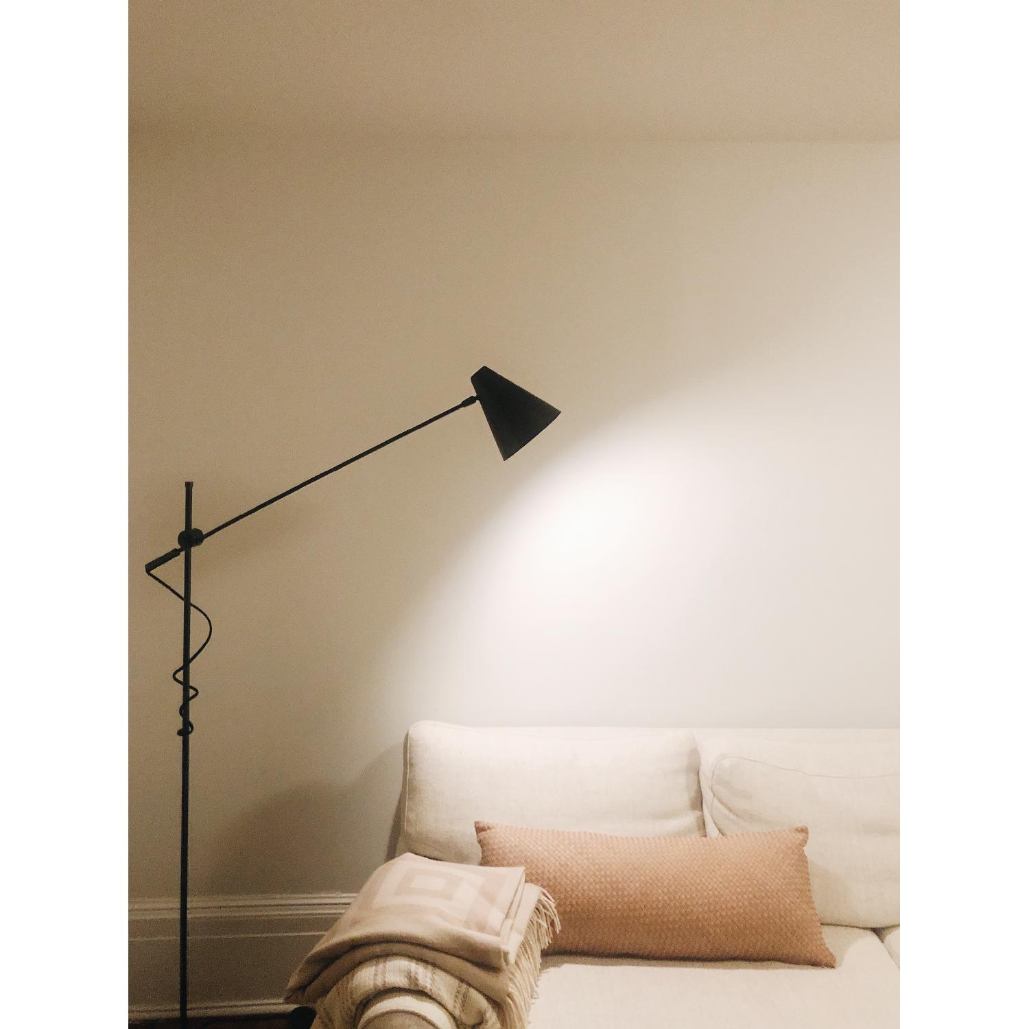 Restoration Hardware 20th C. Torpedo Bronze Task Floor Lamp - image-1