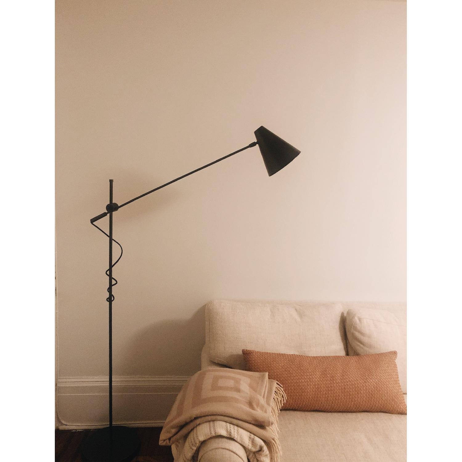 Restoration Hardware 20th C. Torpedo Bronze Task Floor Lamp - image-2
