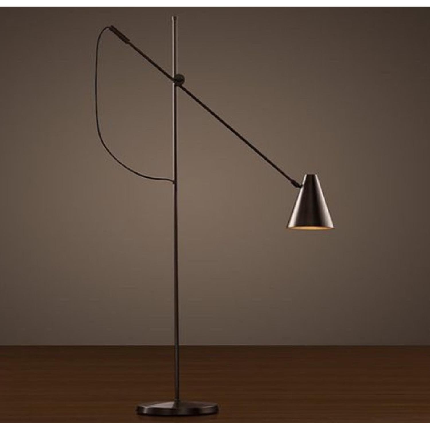 Restoration Hardware 20th C. Torpedo Bronze Task Floor Lamp - image-3