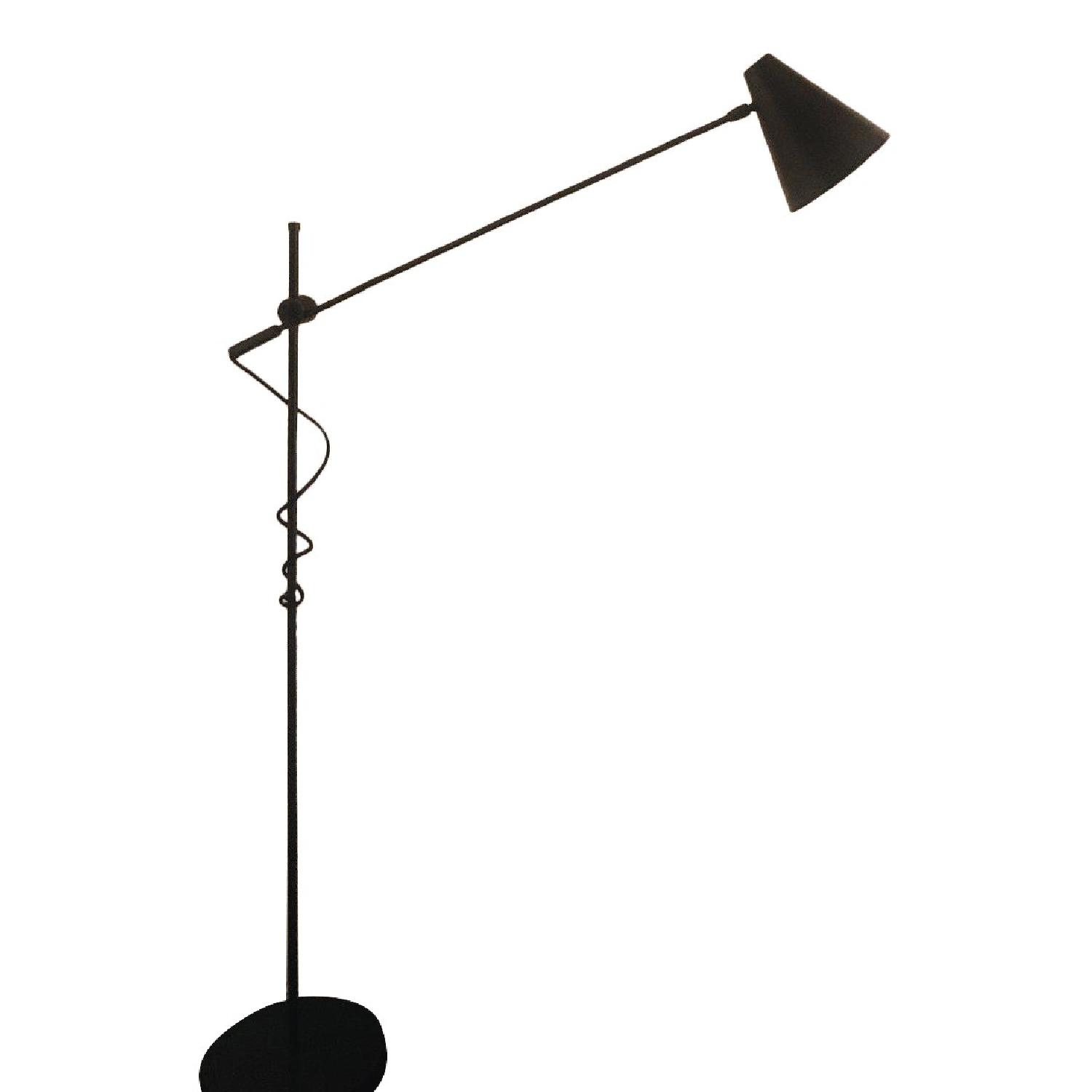 Restoration Hardware 20th C. Torpedo Bronze Task Floor Lamp - image-0