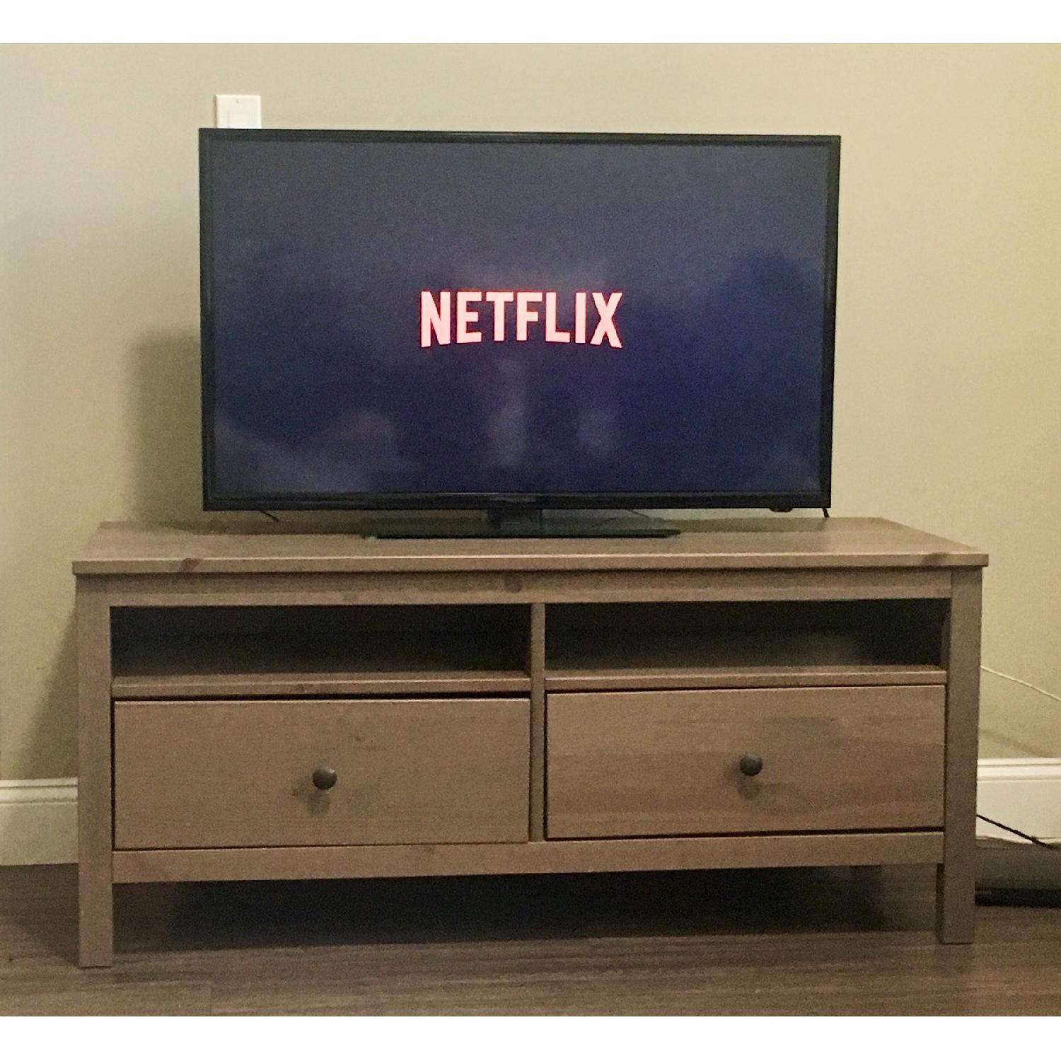Ikea Hemnes Tv Unit In Light Gray Brown Wood Aptdeco