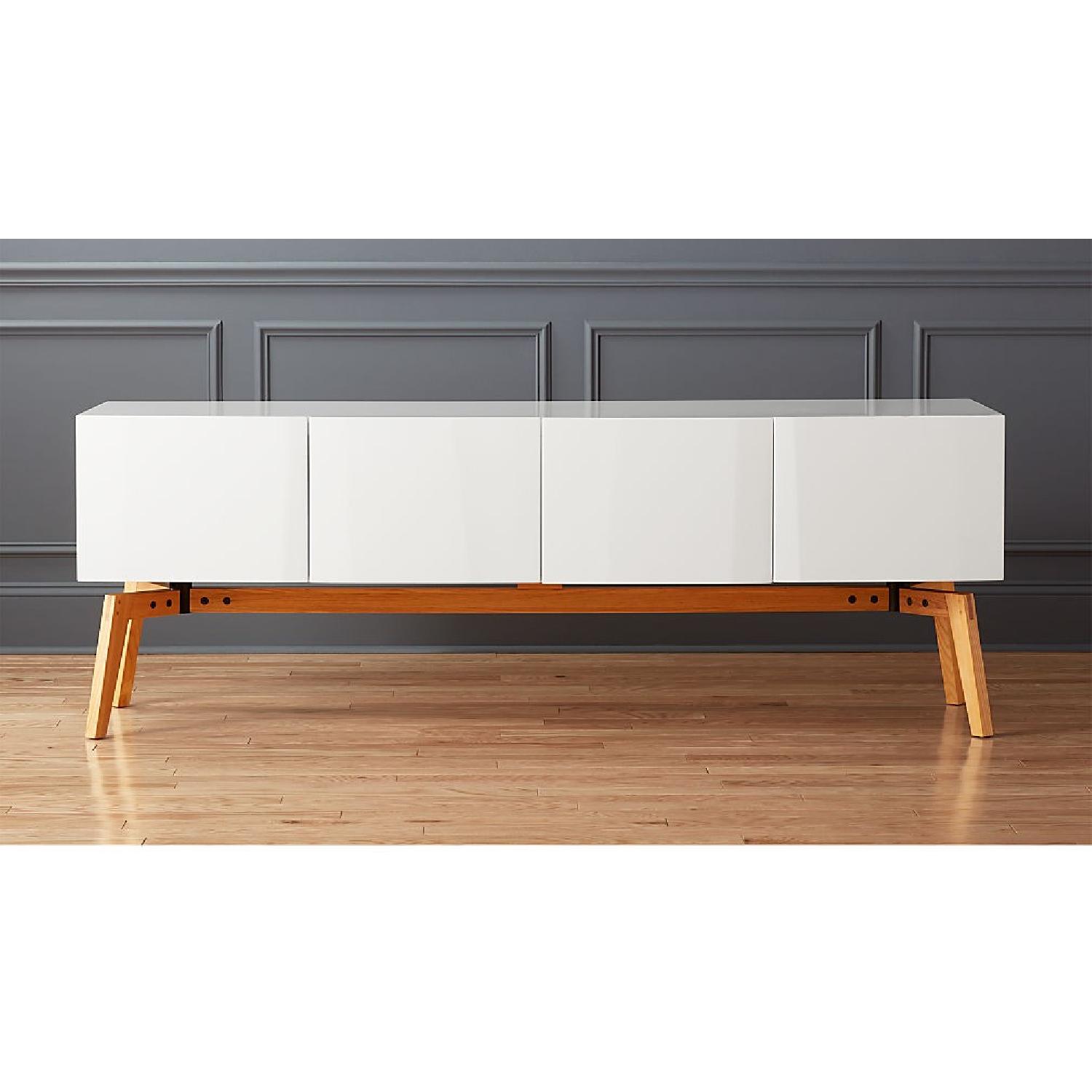 CB2 Alba Large White Lacquer Credenza - image-1