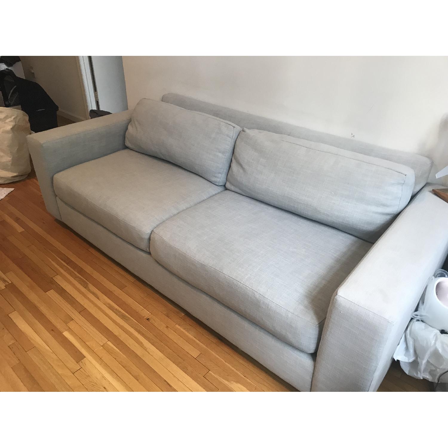 West Elm Urban Sofa in Dusty Blue - image-1