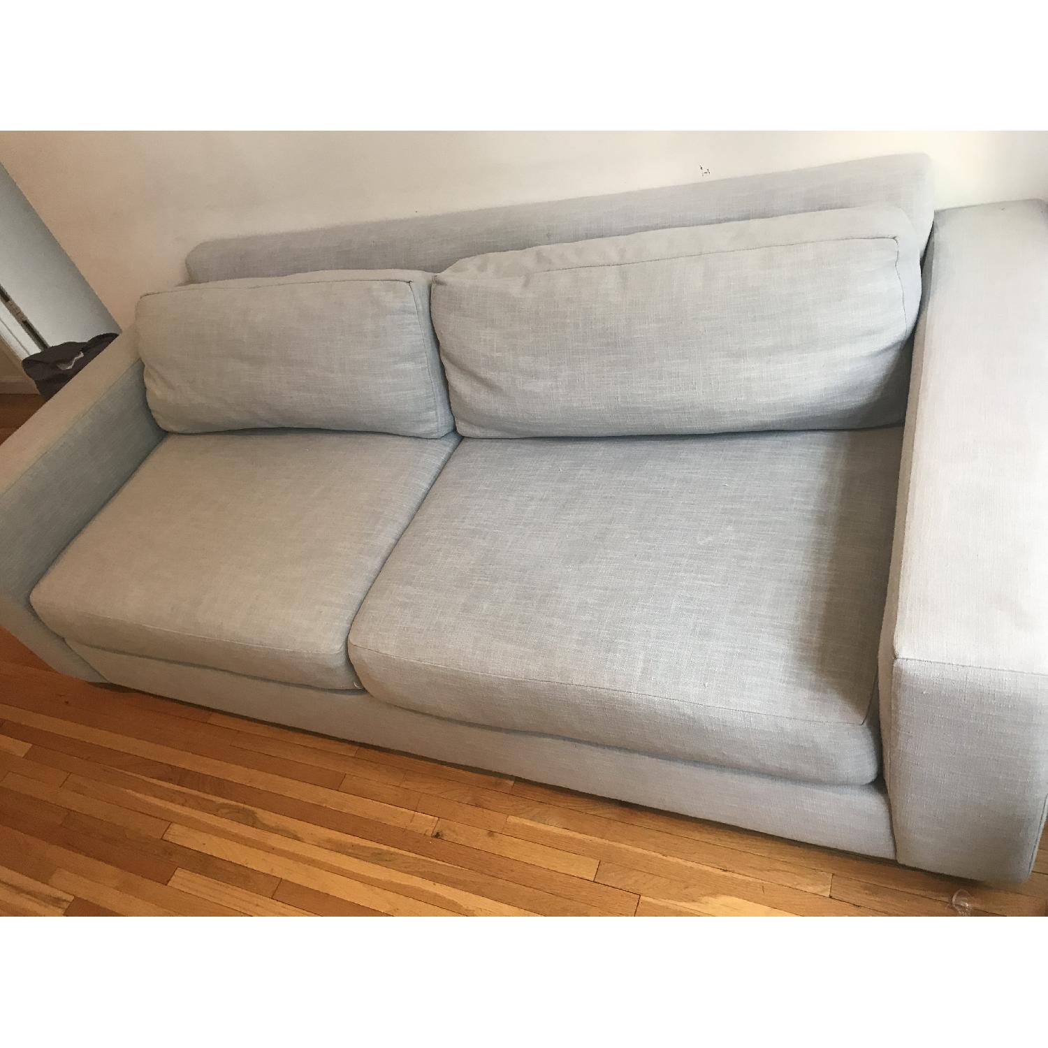 West Elm Urban Sofa in Dusty Blue - image-5