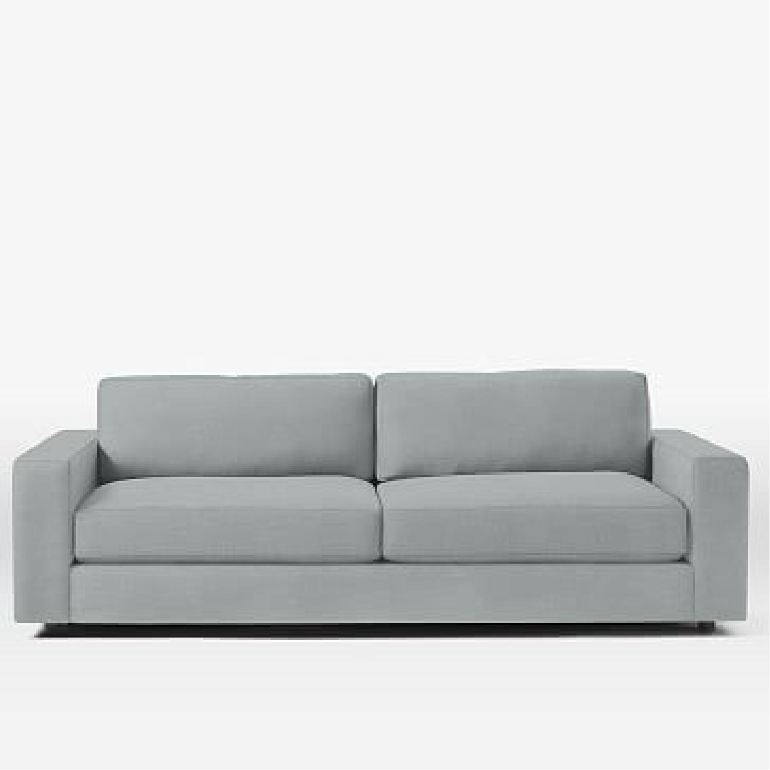 West Elm Urban Sofa in Dusty Blue - image-0