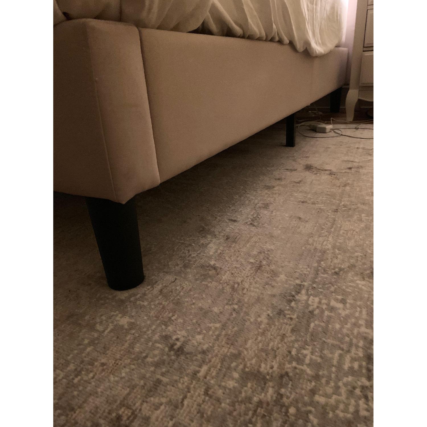 Zinus Upholstered Nailhead Trim Platform Bed w/ Wood Slats - image-6
