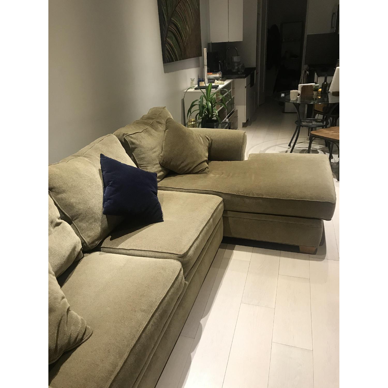 Macy's Radley Olive Green 3Piece Sectional Sofa AptDeco