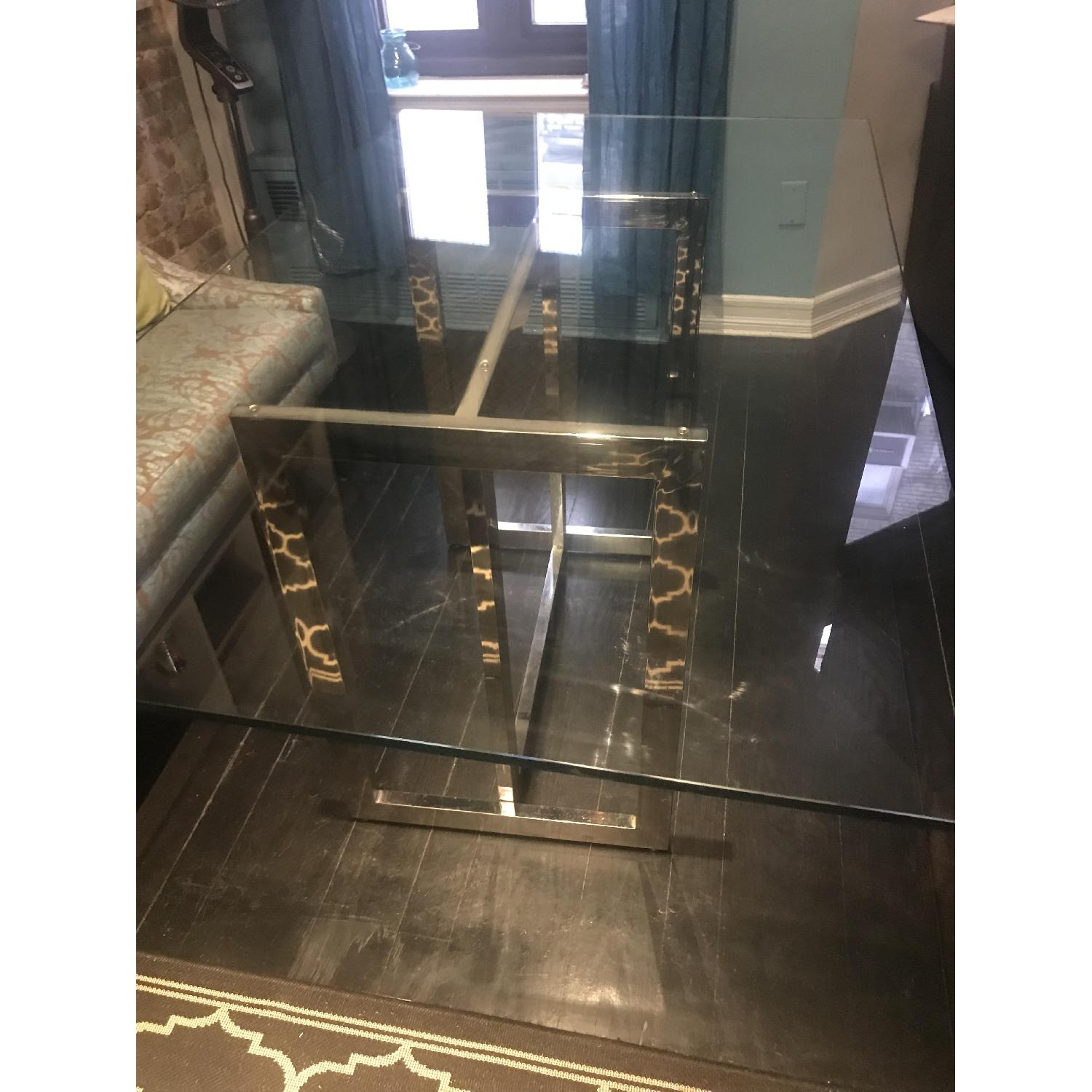 Pottery Barn Glass Dining Table AptDeco