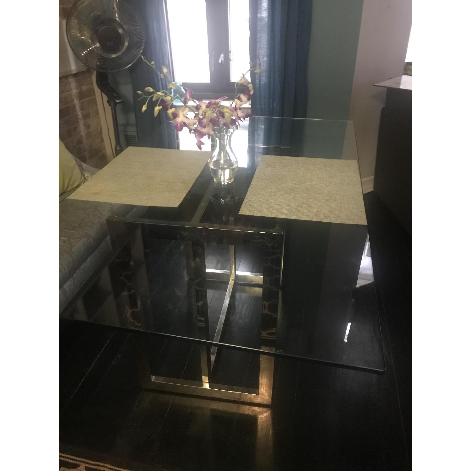 Pottery Barn Glass Dining Table - image-2
