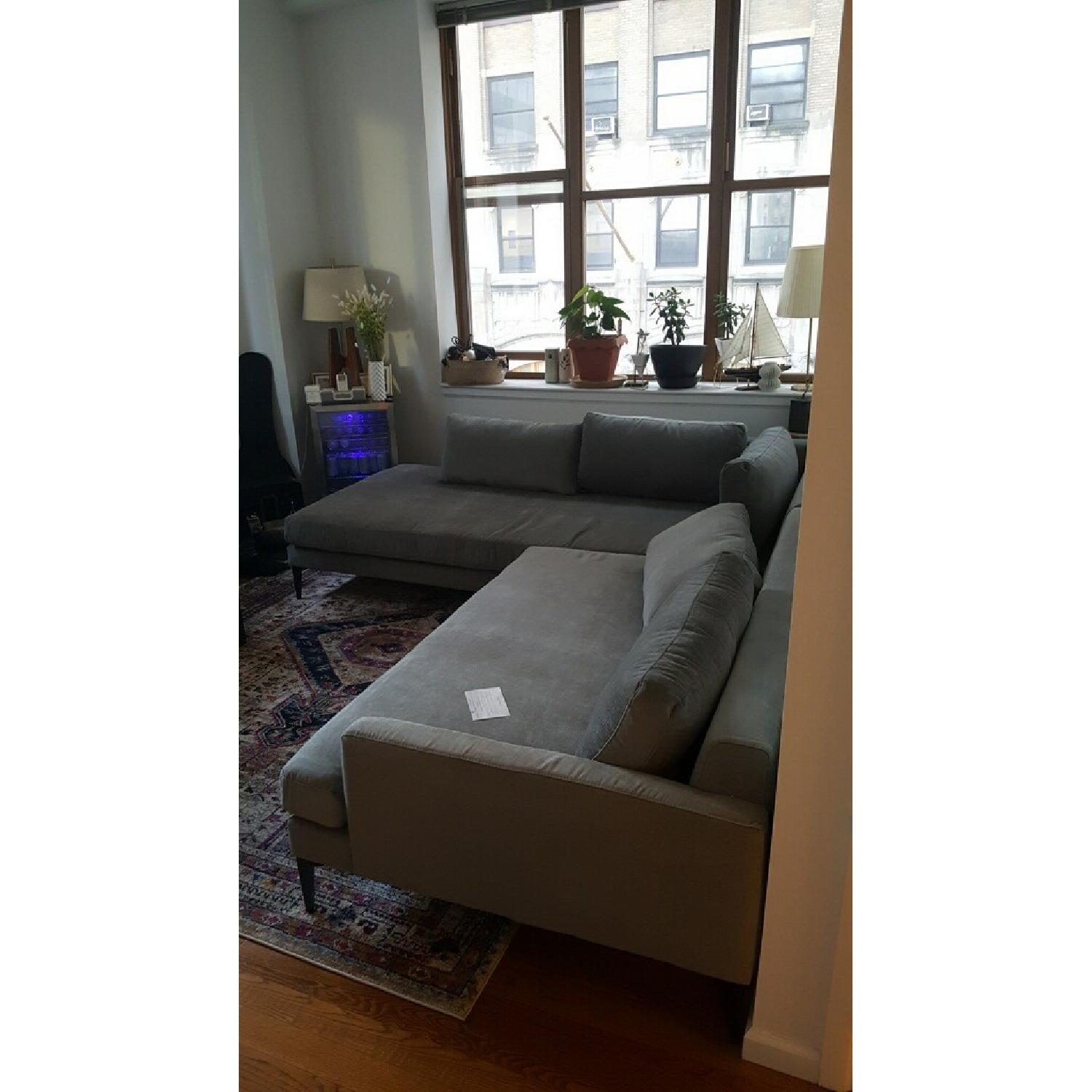 West Elm Andes Extra Deep Sectional Sofa w/ Terminal Chaise - image-3