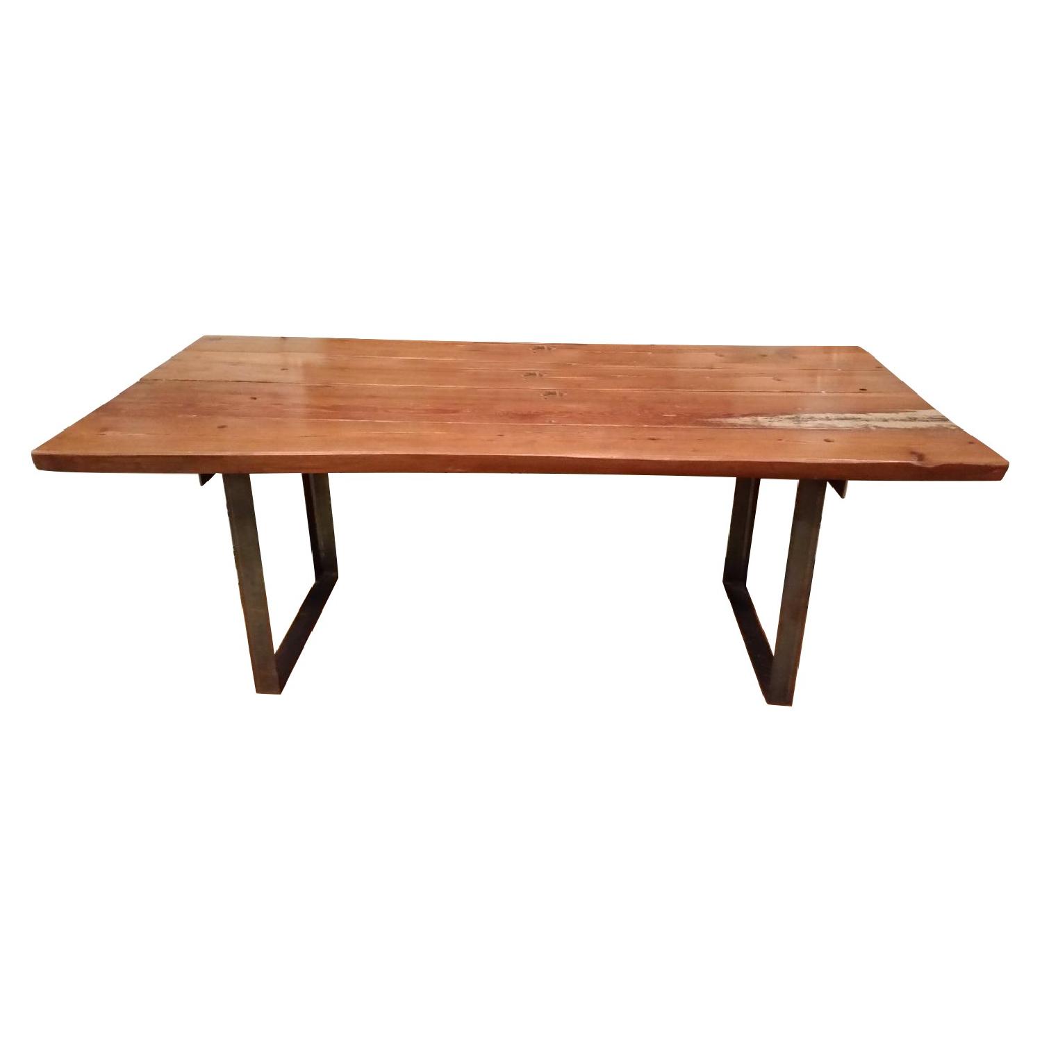 Industrial Style Custom Wood Table AptDeco industrial-style-custom-wood-table-aptdeco